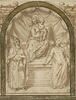 La Vierge à l'Enfant en trône entre un saint pape et un saint clerc martyr, image 1/4