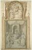 La Vierge à l'Enfant en trône entre un saint pape et un saint clerc martyr, image 3/4
