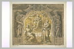 Projet de décoration : apparition de la Vierge à l'Enfant à deux saints, image 2/2