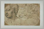 Deux études fragmentaires : tête de trois-quart et Vierge à l'Enfant, image 2/2