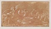 Vieillard nu enlacé par des serpents et une femme étendue et deux enfants, image 1/2