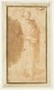Figure d'homme debout, drapé, vu de trois quarts, image 1/2