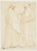 Deux figures drapées, debout, se faisant face, image 1/2