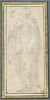 Figure de femme, drapée d'un grand manteau, la tête baissée, image 1/2