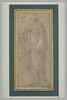 Figure de femme, drapée d'un grand manteau, la tête baissée, image 2/2