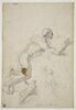 Deux figures nues, assises, et saint Jean-Baptiste, nu, appuyé sur un nuage, image 1/3