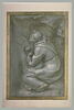 Saint Antoine de Padoue, assis à terre, un livre sur les genoux, image 2/2