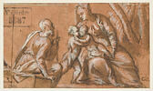 Sainte Famille avec le petit saint Jean embrassant l'Enfant, image 1/2