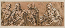 Vierge à l'Enfant avec deux saints; Vierge à l'Enfant et le petit saint Jean, image 1/2