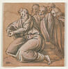 Cinq hommes barbus, agenouillés, image 1/2