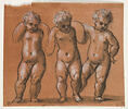 Trois enfants nus, debout, image 1/2