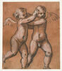 Deux amours debout, se prenant par les cheveux, image 1/3