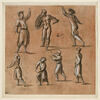 Sept personnages dans des attitudes diverses, image 1/2