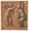 Un angelot s'adressant à un enfant nu, assis, image 1/2