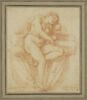 Femme nue, assise, endormie, vue de face, image 1/2