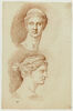 Deux études de la tête de Diane, vue de face et de profil à droite, image 1/2