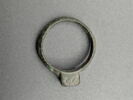 bague à chaton fixe ; bague à chaton carré, image 3/4