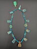 collier ; perle tubulaire ; pendentif ; amulette ; amulette oudjat quadruple symétrique, image 2/2