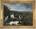 Bonne, Nonne et Ponne, chiennes de la meute de Louis XIV, chassant, image 2/3