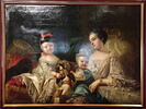 Caroline Louise Margravine de Bade et ses enfants (Caroline Louise de Hesse-Darmstadt (1723-1783) avec ses fils Carl Ludwig (1755-1801) et Friedrich (1756-1817), image 1/3