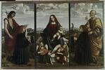 La Vierge, l'Enfant et deux anges musiciens (panneau du polyptyque 