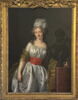 Portrait de jeune femme s'appuyant à une statue d'amour, dit traditionnellement, Mme Papillon de la Ferté, image 1/2
