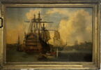 Rade de Brest en 1698. Le vaisseau le Foudroyant de 110 canons, image 2/2