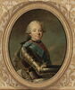 Portrait du Duc de Choiseul, ministre de l'État - Buste de grandeur nature, en armure, cordon bleu., image 1/4