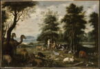 Le Paradis terrestre, Adam et Ève et les animaux de la création, image 2/2