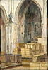 Vue intérieure de l'église des Jacobins de Toulouse en 1918, avec les caisses de tableaux évacués du Louvre, image 3/3