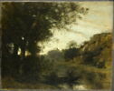 Le passeur. Souvenir de l'étang Moutier aux environs de Montfermeil (Seine-Saint-Denis)., image 1/3