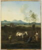 Cheval blanc dans un paysage d'Italie, image 1/3