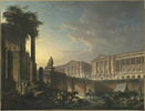 Vue d'une partie du Pont-Neuf, avec la place de la Révolution et un arc de triomphe., image 1/2