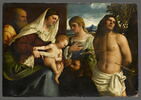 La Sainte Famille avec sainte Catherine d'Alexandrie, saint Sébastien et un donateur, image 3/5