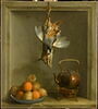 Perdrix rouge, lapin, citrons, oranges et bouilloire, image 1/2