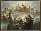 La dispute de Minerve et de Neptune au sujet d'Athènes. Esquisse de plafond., image 1/4
