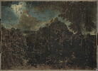 Paysage montagneux avec bergers et moutons., image 1/2