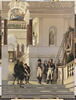 Napoléon visitant l'escalier du Louvre avec Percier et fontaine, image 2/6