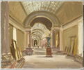 La Grande Galerie du Louvre pendant les travaux, en 1946., image 1/3