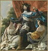 Louis XIII entre deux figures de femmes symbolisant la France et la Navarre, image 1/3