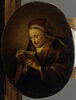 Femme âgée priant ou La Prophétesse Anne, dit aussi La Mère de Rembrandt, image 3/5