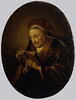 Femme âgée priant ou La Prophétesse Anne, dit aussi La Mère de Rembrandt, image 4/5