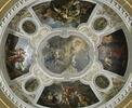 Plafond : Le Feu. Vénus recevant des mains de Vulcain les armes qu'il a forgées pour Énée., image 2/2