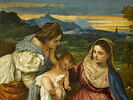La Vierge à l'Enfant avec sainte Catherine d'Alexandrie et un berger,  dit La Vierge au lapin, image 3/16
