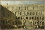 Le Couronnement du doge de Venise sur l'escalier des Géants au palais des Doges de Venise, image 1/3
