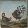Deux poules pierres en noir, image 1/2