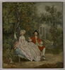 Conversation dans un parc, dit auparavant Portrait de Thomas Gainsborough et de sa femme, Margaret Burr (1728-1798), et parfois aussi Portrait de Thomas Sandby (1721-1798), dessinateur et architecte) et de sa femme, ou Portrait de Paul Sandby (1725-1809, aquarelliste et graveur) et de sa femme., image 1/5