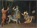 Isabelle d'Aragon implorant Charles VIII en faveur de son père, Alphonse, roi de Naples, et de son mari, au moment de la conquête du royaume de Naples par les Français en 1494, image 1/2