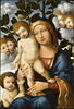 La Vierge à l'Enfant avec le petit saint Jean Baptiste et cinq chérubins dans les nuées, image 1/2