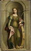 Sainte Catherine d'Alexandrie. Au revers, deux scènes profanes et frise décorative à l'antique, image 1/3
